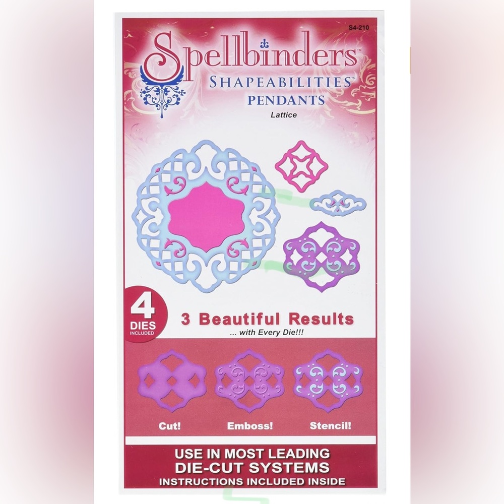 Spellbinders Shapeabilities Pendants Dies, Lattice